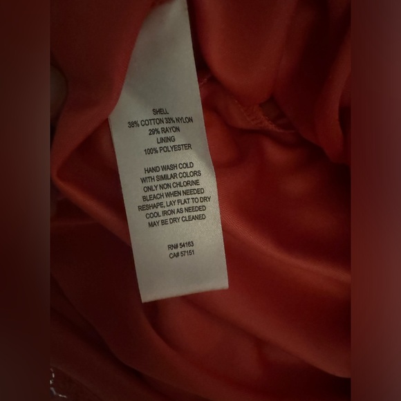 Jessica H Size 8 Coral Dress Lining with Lace overlay Business Cocktail - Picture 9 of 14